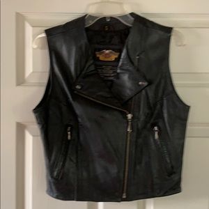 Harley Davidson Leather Vest - Women Medium